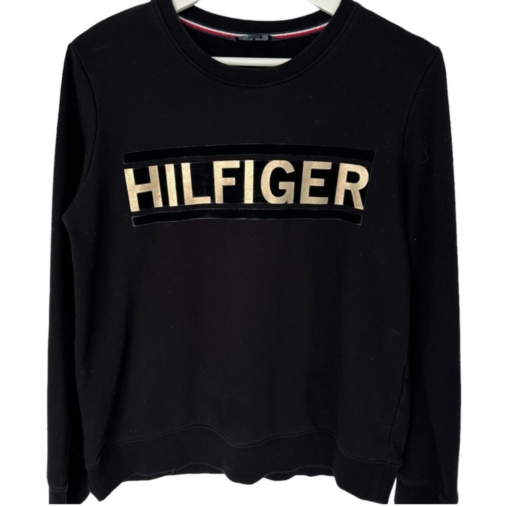 TOMMY HILFIGER CREWNECK SWEATER WOMENS SIZE MEDIUM BLACK
